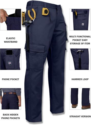 Men's FR Cargo Pants Flame Resistant Pants Midweight 7.5oz Pockets Multi-Pockets FR Pants in Saudi Arabia