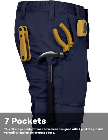 Men's FR Cargo Pants Flame Resistant Pants Midweight 7.5oz Pockets Multi-Pockets FR Pants in Saudi Arabia