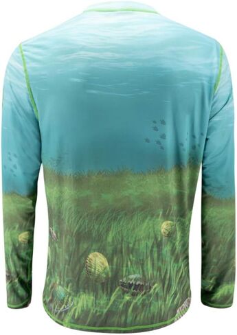 Salty Scales Scallop/Snorkeling Reversible Fishing Shirt for Men, UPF Performance Clothing in Saudi Arabia