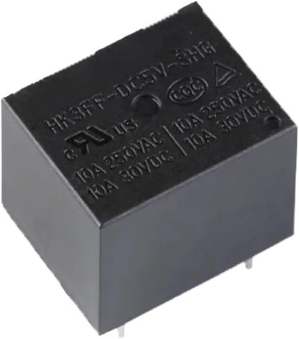 5Pcs HK3FF-DC5V-SHG HK3FF-DC12V-SHG HK3FF-DC24V-SHG Volt Power Relay DC 5V 12V 24V 10A 5 Pins 5-Pin DIP5 Black HK3FF *FD881-883(HK3FF-DC12V-SHG) in Saudi Arabia
