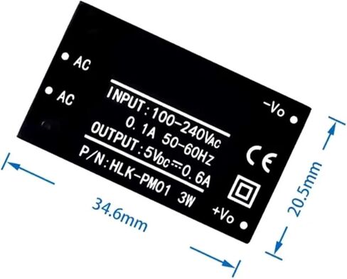 HLK-PM01 AC-DC وحدة إمداد الطاقة مفتاح تنحي منزلي ذكي وحدة الطاقة حماية ماس كهربائى 220 فولت إلى 5 فولت (3 قطع) in Saudi Arabia