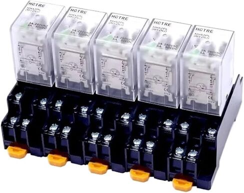 5pcs MY2P HH52P MY2NJ 12V 24V DC / 110V 220V AC Coil General Purpose DPDT Micro mini Relay with Socket Base(AC 110) in Saudi Arabia