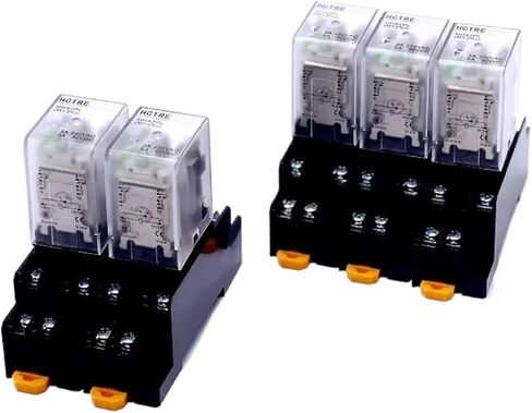 5pcs MY2P HH52P MY2NJ 12V 24V DC / 110V 220V AC Coil General Purpose DPDT Micro mini Relay with Socket Base(AC 110) in Saudi Arabia