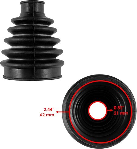 Caltric Front Inner and Outer CV Axle Boots Compatible with Can-am Maverick 1000R 4x4 2013-2017 in Saudi Arabia