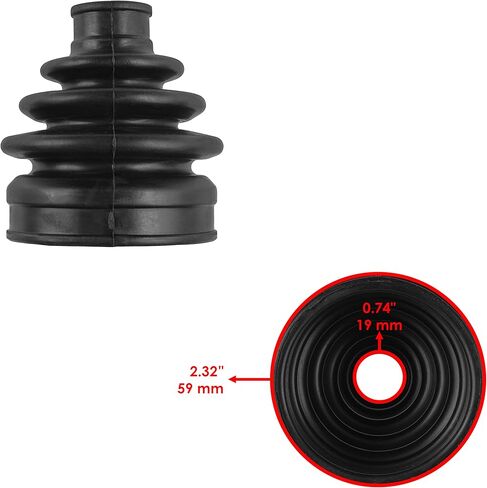 Caltric 2 Front Axle Inner Outer CV Boot Kit for Compatible with Kawasaki Bayou 300 KLF300C 4X4 1998-2004 in Saudi Arabia