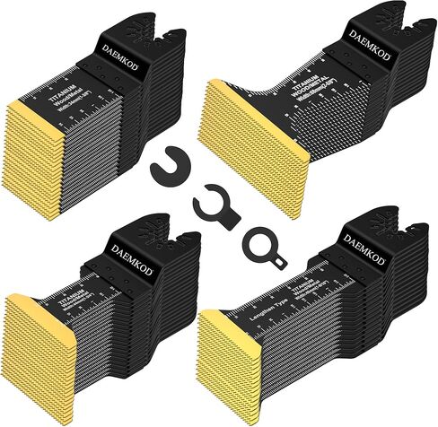 16 حزمة من شفرات المنشار المتأرجحة من التيتانيوم لقطع المعادن، شفرات احترافية متعددة الأدوات للأظافر المعدنية والمواد الصلبة والبلاستيك الخشبي، مجموعات شفرات متعددة الأدوات تناسب ديوالت ميلووكي ريوبي، 3 أنواع in Kuwait