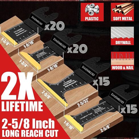 16 حزمة من شفرات المنشار المتأرجحة من التيتانيوم لقطع المعادن، شفرات احترافية متعددة الأدوات للأظافر المعدنية والمواد الصلبة والبلاستيك الخشبي، مجموعات شفرات متعددة الأدوات تناسب ديوالت ميلووكي ريوبي، 3 أنواع in Kuwait