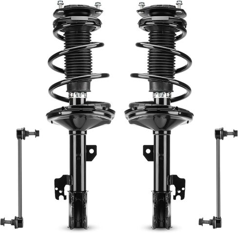 Front Struts w/Coil Spring & Sway Bar Links for 2004-2007 Highlander FWD / 2004-2006 Lexus RX330 / 2007-2009 Lexus Rx350 / 2006-2008 Lexus RX400H, Shock Absorber Assembly Replace 632211 632212 (4pc) in Saudi Arabia