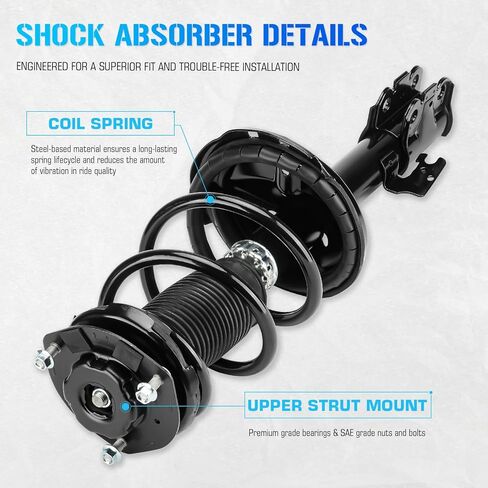 Front Struts w/Coil Spring & Sway Bar Links for 2004-2007 Highlander FWD / 2004-2006 Lexus RX330 / 2007-2009 Lexus Rx350 / 2006-2008 Lexus RX400H, Shock Absorber Assembly Replace 632211 632212 (4pc) in Saudi Arabia