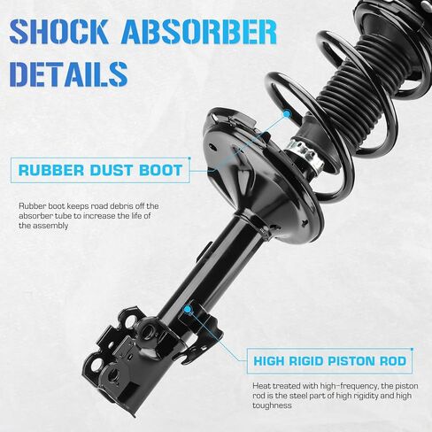 Front Struts w/Coil Spring & Sway Bar Links for 2004-2007 Highlander FWD / 2004-2006 Lexus RX330 / 2007-2009 Lexus Rx350 / 2006-2008 Lexus RX400H, Shock Absorber Assembly Replace 632211 632212 (4pc) in Saudi Arabia