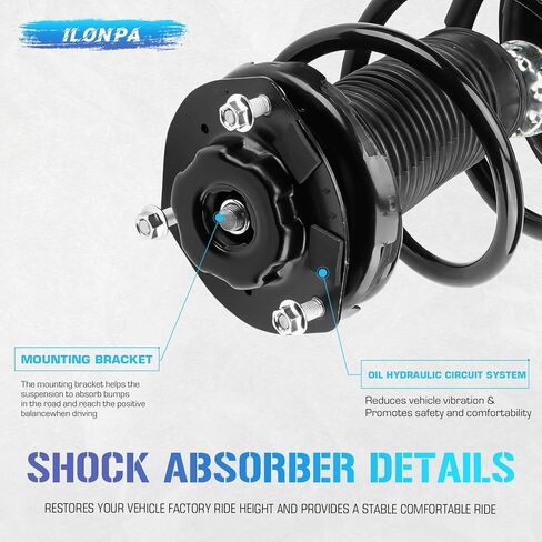 Front Struts w/Coil Spring & Sway Bar Links for 2004-2007 Highlander FWD / 2004-2006 Lexus RX330 / 2007-2009 Lexus Rx350 / 2006-2008 Lexus RX400H, Shock Absorber Assembly Replace 632211 632212 (4pc) in Saudi Arabia