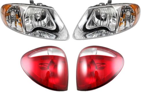 TRQ Lighting Kit CH2502129 CH2503129 CH2800140 CH2801140 Compatible with 2001-2003 Chrysler Town & Country Voyager Dodge Caravan Grand Caravan in Saudi Arabia