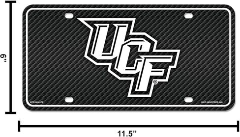 علامة Rico Industries NCAA Central Florida Knights المصنوعة من ألياف الكربون المعدنية مقاس 8.5 بوصة × 11 بوصة - رائعة للشاحنة/السيارة/سيارات الدفع الرباعي in Saudi Arabia