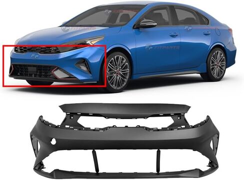 FitParts Compatible with Kia Forte 2022-2024 Front Bumper Cover. New Primed W/Park Hls. KI1000219 86511M7500 in Saudi Arabia