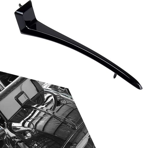 Astra Depot Glossy Black Headlight Housing Top Trim Spear Compatible for 1988-2013 Harley Road King FLHR Motorcycle Headlamp | Zinc Alloy Nacelle Accent Strip in Saudi Arabia