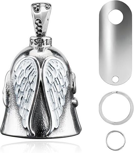 جرس vvag للدراجات النارية متين من Guardian Angel Bell Hanger لراكبي الدراجات النارية مع حلقة سلسلة مفاتيح وإكسسوارات الدراجات النارية للنساء in Kuwait