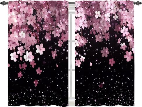 Worltoldb Halloween Witch Kitchen Curtains Cafe Curtains for Bathroom Dining Room Living Room Pocket Window Drapes 2 Panels Set 28"x36" in Kuwait