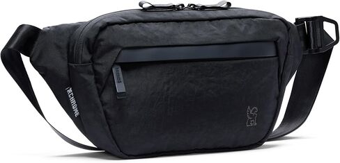 حقيبة كتف Sabin من شركة Chrome Industries للرجال والنساء - حجرة رئيسية كبيرة، مواد معاد تدويرها خفيفة الوزن وإبزيم معدني قابل للتعديل - 6 لتر، أسود in Kuwait