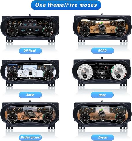 مجموعة أدوات القياس الرقمية 12.3 بوصة لسيارة Jeep Wrangler JL 2018-2023 لسيارة Jeep Gladiator 2018-2023 مجموعة أدوات القياس الرقمية استبدال عداد السرعة لما بعد البيع مجموعة أجهزة القياس الرقمية in Saudi Arabia