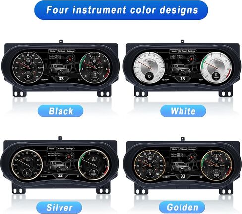 مجموعة أدوات القياس الرقمية 12.3 بوصة لسيارة Jeep Wrangler JL 2018-2023 لسيارة Jeep Gladiator 2018-2023 مجموعة أدوات القياس الرقمية استبدال عداد السرعة لما بعد البيع مجموعة أجهزة القياس الرقمية in Saudi Arabia