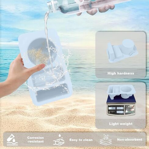 Lckaey قطعتان من إكسسوارات حقيبة Bogg - غطاء تخزين صينية حامل الأكواب - صينية علوية للشاطئ من مادة EVA - حامل للهاتف المحمول حقيبة Bogg - مناسب لمقسم ومنظم الشاطئ للتخييم في كأس ستانلي Y205-أبيض in Kuwait
