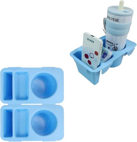 Lckaey 2pcs Bogg Bag accessories-cup holder tray storage cover -EVA beach top tray -Bogg Bag mobile phone holder-suitable for Stanley Cup-camping beach divider and organizerY205-white in Saudi Arabia