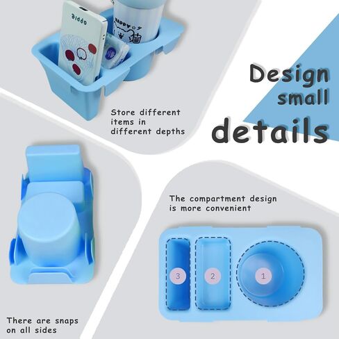 Lckaey 2pcs Bogg Bag accessories-cup holder tray storage cover -EVA beach top tray -Bogg Bag mobile phone holder-suitable for Stanley Cup-camping beach divider and organizerY205-white in Saudi Arabia