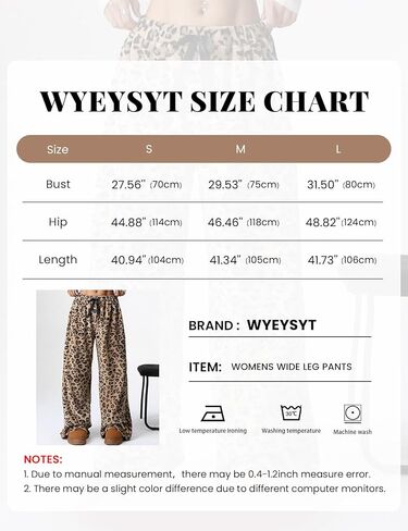 Wyeysyt سراويل بيجاما نسائية غامضة قطيفة مرنة الخصر واسعة الساق ليوبارد السراويل Pj قيعان صالة منفوش السراويل in Kuwait