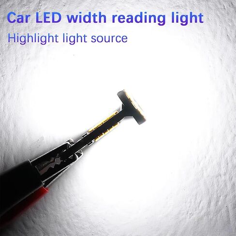 10PCS 194 LED Bulb, 6500K 34-SMD 3014 Chipsets Wedge Super Bright License Plate Bulb, T10 168 2825 W5W Replacement Light Kit Error Free for Car Dome Dash, Universal for Vehicles (White) in Saudi Arabia