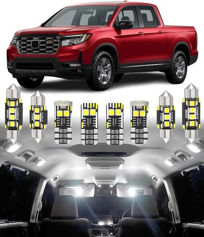 استبدال ضوء LED داخلي للسيارة BMT xms لسيارة Honda Ridgeline 2017-2024,6000K حزمة لمبات الإضاءة الداخلية فائقة السطوع، 18 قطعة in Saudi Arabia