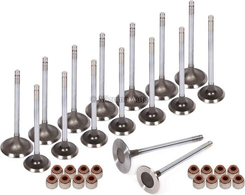 Evergreen IEV2020S Compatible With 94-04 Toyota 4Runner T100 Tacoma 2.4 2.7 DOHC 2RZFE 3RZFE Intake Exhaust Valves (with Valve Stem Seals) in Saudi Arabia