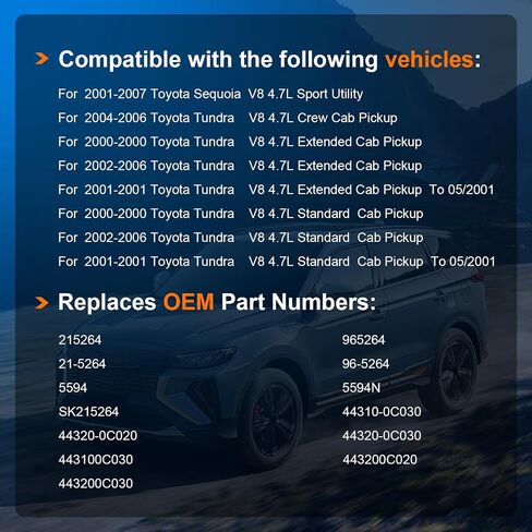 مضخة توجيه كهربائية مع بكرة تناسب تويوتا تندرا 2000-2006، سيكويا 2001-2007 4.7 لتر V8 مضخات توجيه كهربائية بديلة للسيارات تحل محل 443100C030، 443200C020، 443200C030،21-5264 in Saudi Arabia