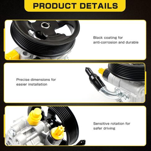 Power Steering Pump with Pulley Compatible with Toyota Tacoma 2005-2015 Lexus RX350 2007-2009 Replacement for 21-5447 in Saudi Arabia