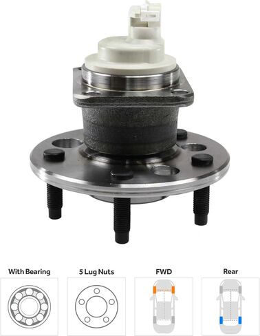 Garage-Pro Rear Wheel Hub Assembly Compatible with 1997-2008 Pontiac Grand Prix and 2000-2013 Chevrolet Impala, Set of 2, Driver and Passenger Side in Saudi Arabia