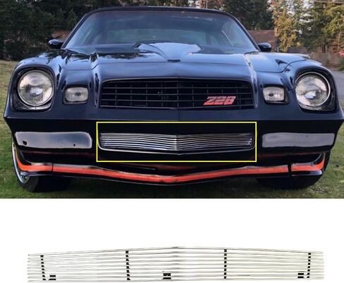 Fits Chevy Camaro 1978-1981 also fit Z28 78 79 80 81 Front Main Upper Grille Insert Chrome Grill Replacement Polished Silver Surface Billet Grill (Main Upper) in Saudi Arabia