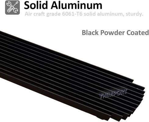 Front Grille Fits 2011-2014 Dodge Challenger Main Upper Lower Bumper Grille Insert Combo Solid Aluminum (Black) in Saudi Arabia