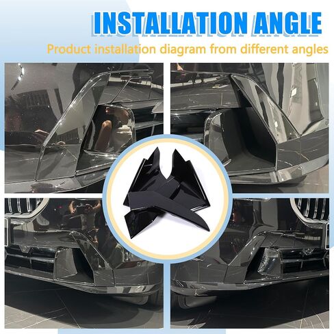 غطاء مزخرف لمدخل الهواء للشواية الأمامية متوافق مع BMW X7 G07 2023-2025، إطار مزخرف لمدخل الهواء الأمامي للسيارة وإكسسوارات خارجية للسيارات لإصدار X7 G07 الفاخر (أسود ساطع) in Saudi Arabia