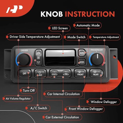 A-Premium Heater Climate Control Panel Module Compatible with Chevrolet Corvette 1997-2004 - with Rear Defrost in Saudi Arabia