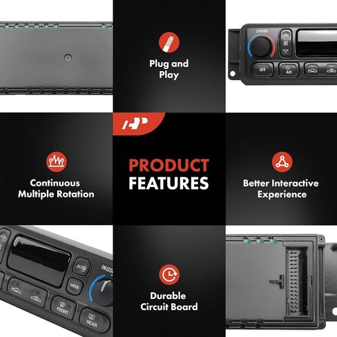 A-Premium Heater Climate Control Panel Module Compatible with Chevrolet Corvette 1997-2004 - with Rear Defrost in Saudi Arabia