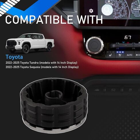 مقبض التحكم بالراديو متوافق مع 2022-2025 Toyota Tundra/Sequoia - مفتاح الطاقة بحجم الصوت مع شاشة 14 بوصة يستبدل 86128-AN010 861280-C050 in Saudi Arabia