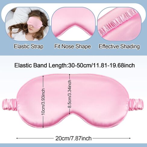 Geyoga 24 Pcs Silk Sleep Masks Soft Satin Eye Masks for Sleeping with Adjustable Elastic Strap Comfortable Blindfold Eyeshade for Men Women Travel Nap Night Sleep(Black, Grey, Green, Pink) in Saudi Arabia
