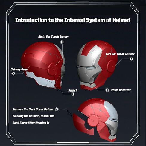 Helmet Man MK5 1:1 Cosplay Mask Electronic Open/Close Voice Control for Adult Superhero Movie Role-Playing Helmet Touch Sensor in Saudi Arabia