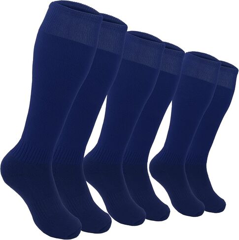 3 Pairs Baseball Socks Softball Knee-High Athletic Socks Stretchy Compression Soccer Socks for Youth Men and Women in Kuwait