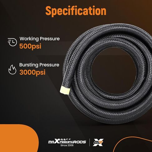 maXpeedingrods 15FT Automatic Transmission Cooler Line Kit for 4L60E 4L65E Black -6 AN Steel Braided in Saudi Arabia