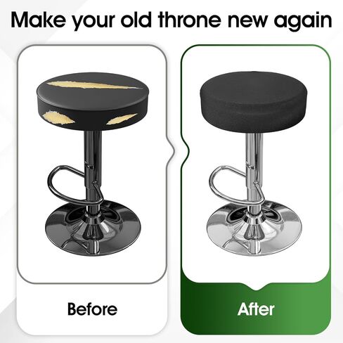 3 Pcs Bar Stool Covers Black Round High Elastic Bar Stool Covers Luxury Fabric Dia.11-14" Crease-Resistant Stretchy Soft StoolCushion Washable Slipcovers for Home BarHotel Market in Saudi Arabia