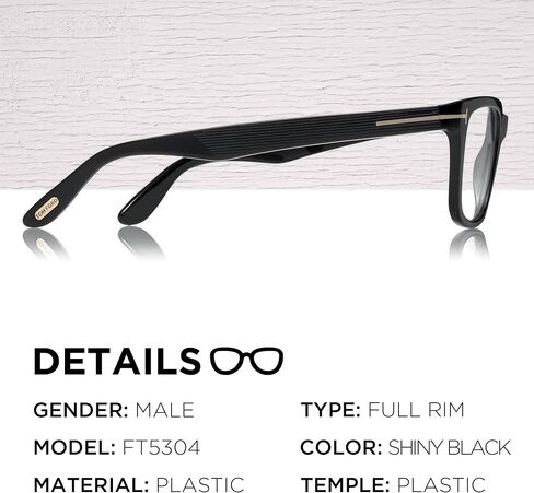 Tom Ford FT5304 Geometric Shape Eyeglass Frame With Luxury Eyewear Kit in Saudi Arabia