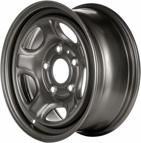 16" Steel Wheel (OEM) - Fits 2005-2011 Dodge Dakota (5-Slot Design) - Silver Reman Steel Wheel in Saudi Arabia