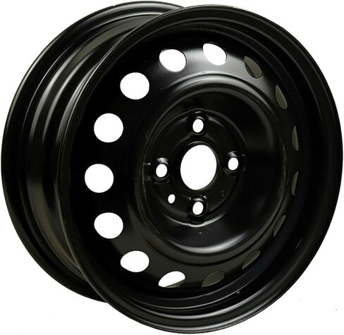 استبدال حافة فولاذية جديدة مقاس 14 بوصة لسيارة كيا ريو/أكسنت 06-11 (تصميم 15 فتحة) - عجلة طبق الأصل من المصنع باللون الأسود المطلي in Kuwait