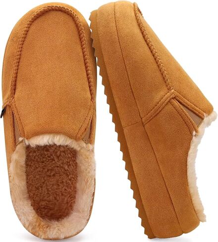 KuaiLu Womens Clog Slippers Cozy Warm Plush Lined With Arch Support Suede Faux Fur House ladies Bedroom Slippers Comfortable Memory Foam Slip-on Womans Home Shoes Indoor Outdoor Thick Hard Sole in Kuwait
