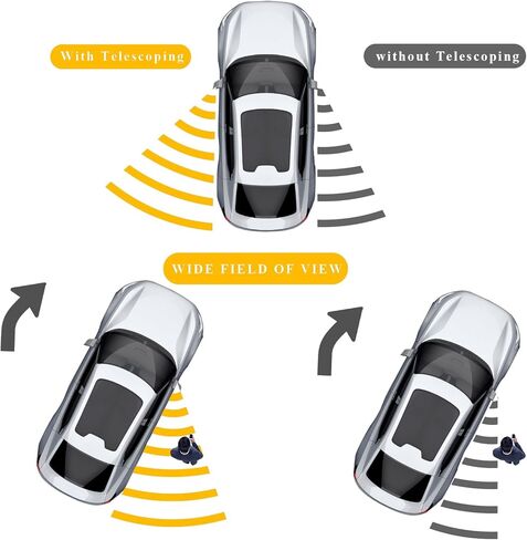 مرايا السحب متوافقة مع 2003-2006 Chevy Silverado GMC Sierra 1500 2500 HD 3500 (2007 للنماذج الكلاسيكية) ضوء إشارة مدخن أسود اللون قابل للطي يدويًا وزوج قابل للتمديد in Kuwait